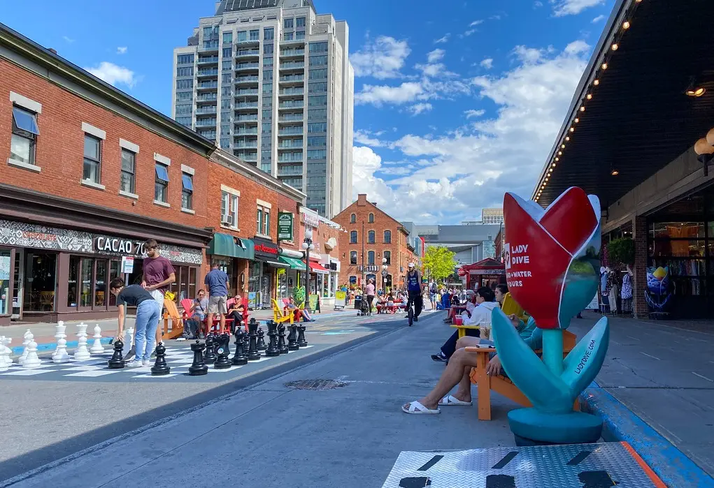 A pedestrian area in Byward Market