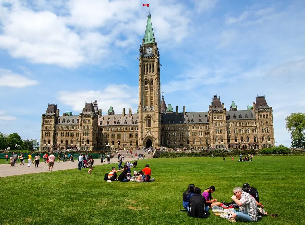 Canadian Parliament in summer